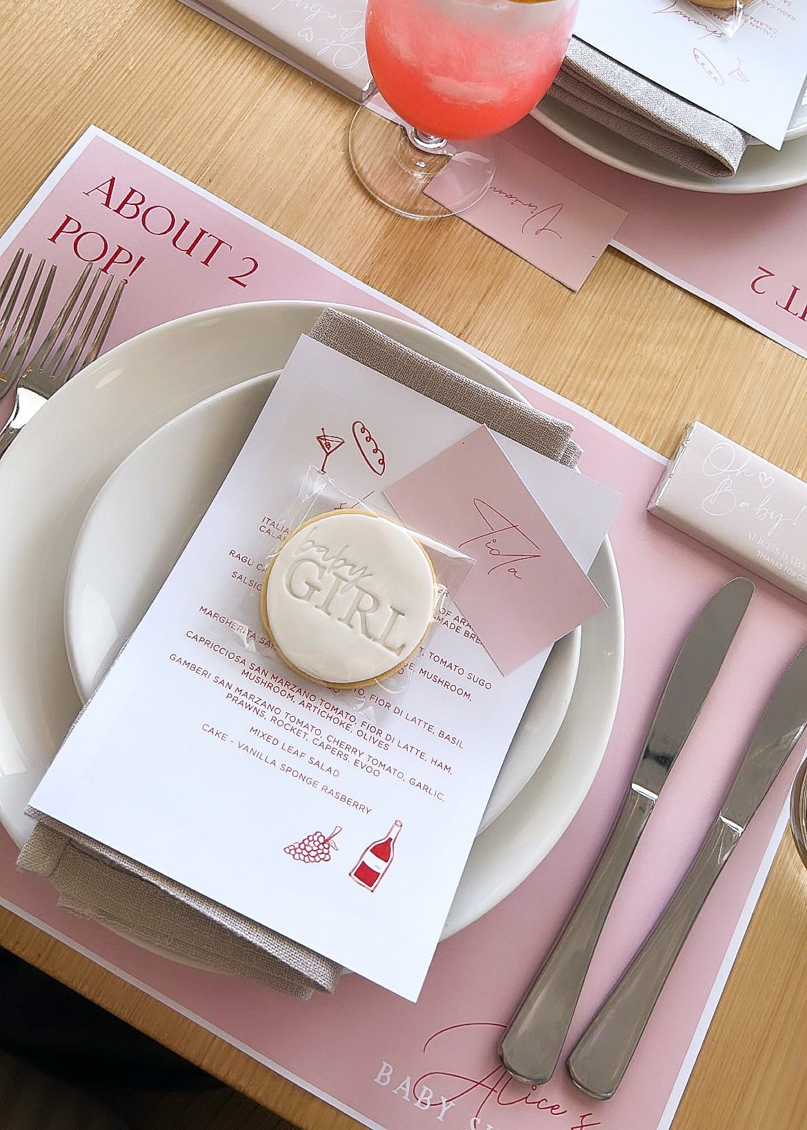 Menu & Place Card Editable Template | Smitten - Vorfreude Stationery