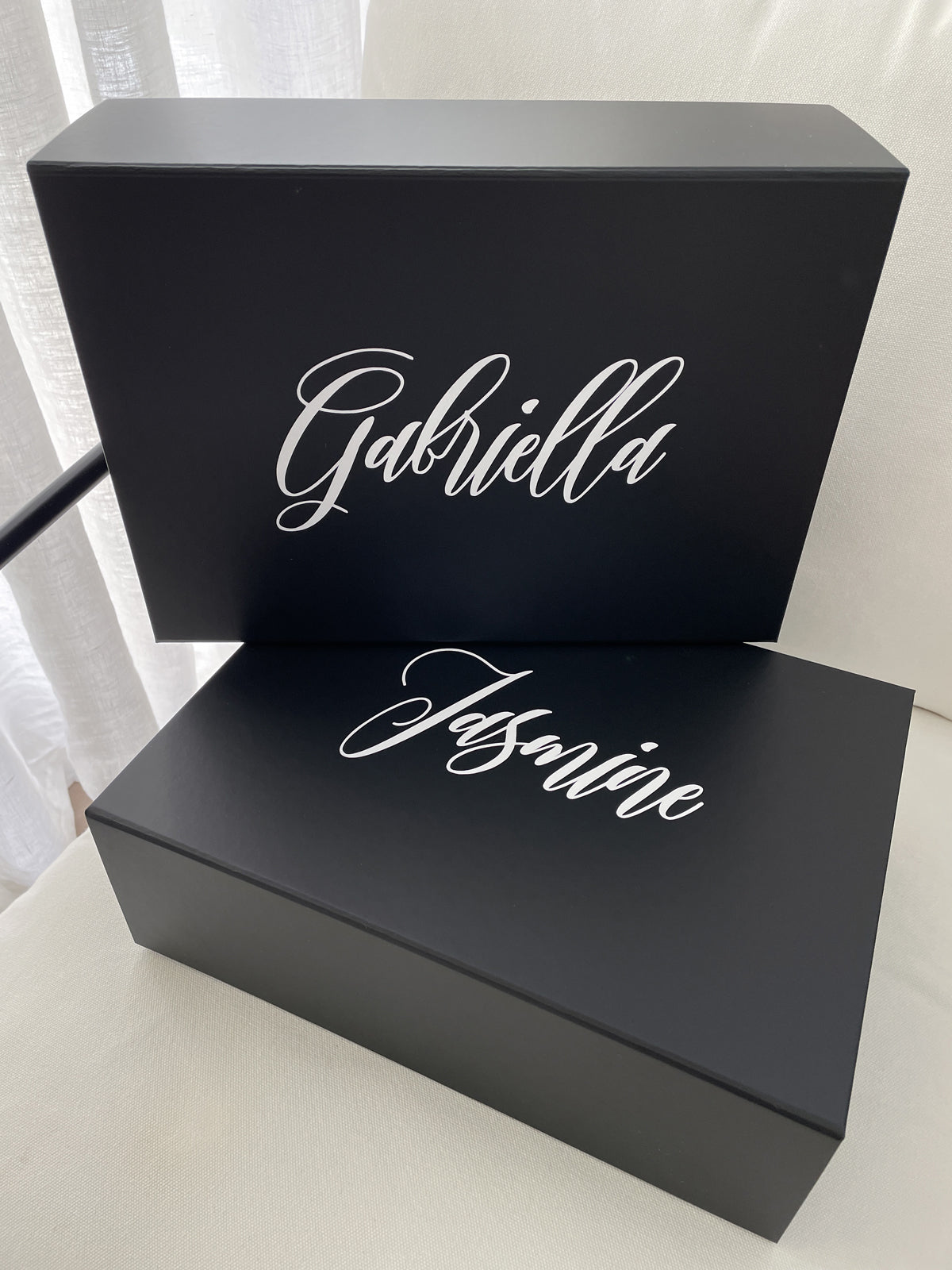 Personalised Bridesmaid Gift Box (Black) - Vorfreude Stationery