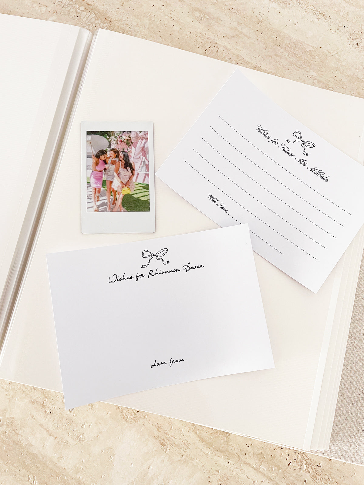 Bow Bride To Be Advice & Wishes Cards - Vorfreude Stationery