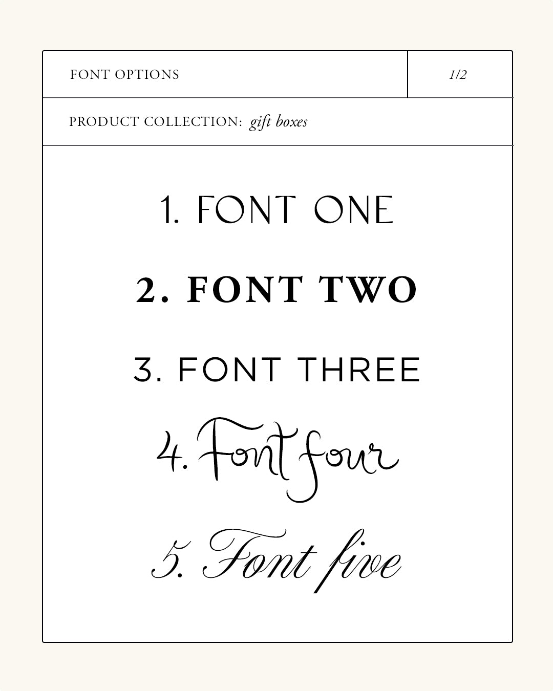 Bridesmaid Gift Box Corner Personalised (Black) - Vorfreude Stationery