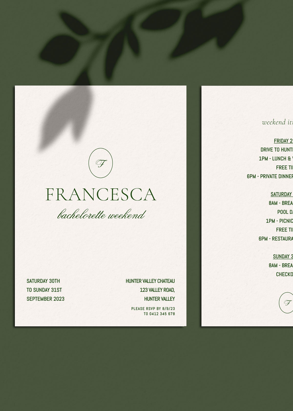 Hens Invitation Editable Template - Brasserie - Vorfreude Stationery