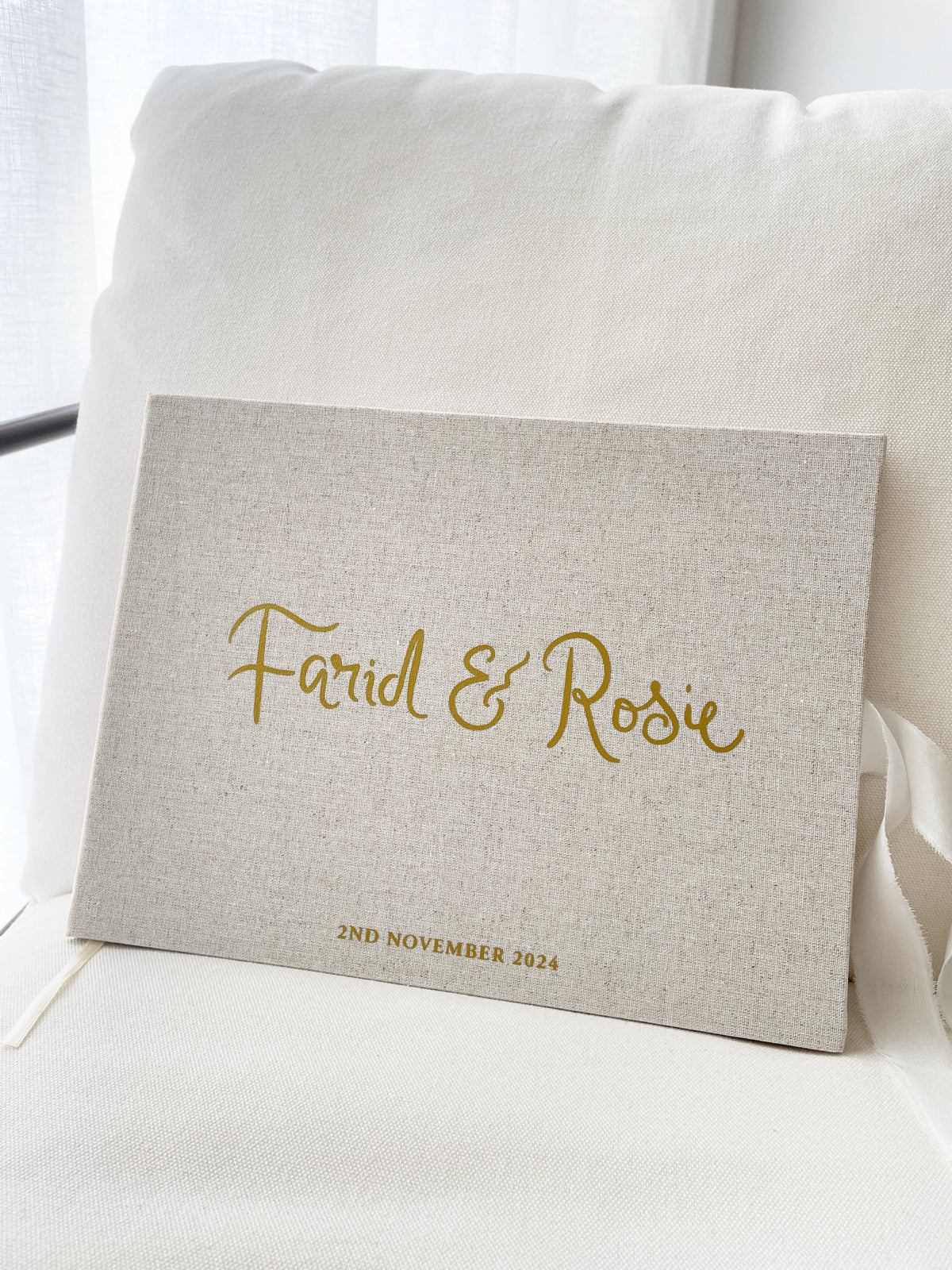 Wedding Guest Book - Darling Linen - Vorfreude Stationery