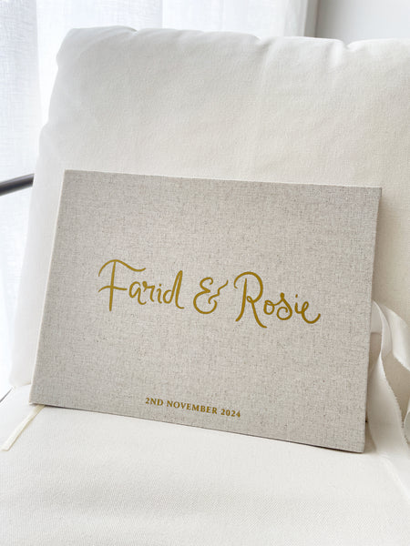 *PRE-ORDER MID NOV* Wedding Guest Book - Darling Linen