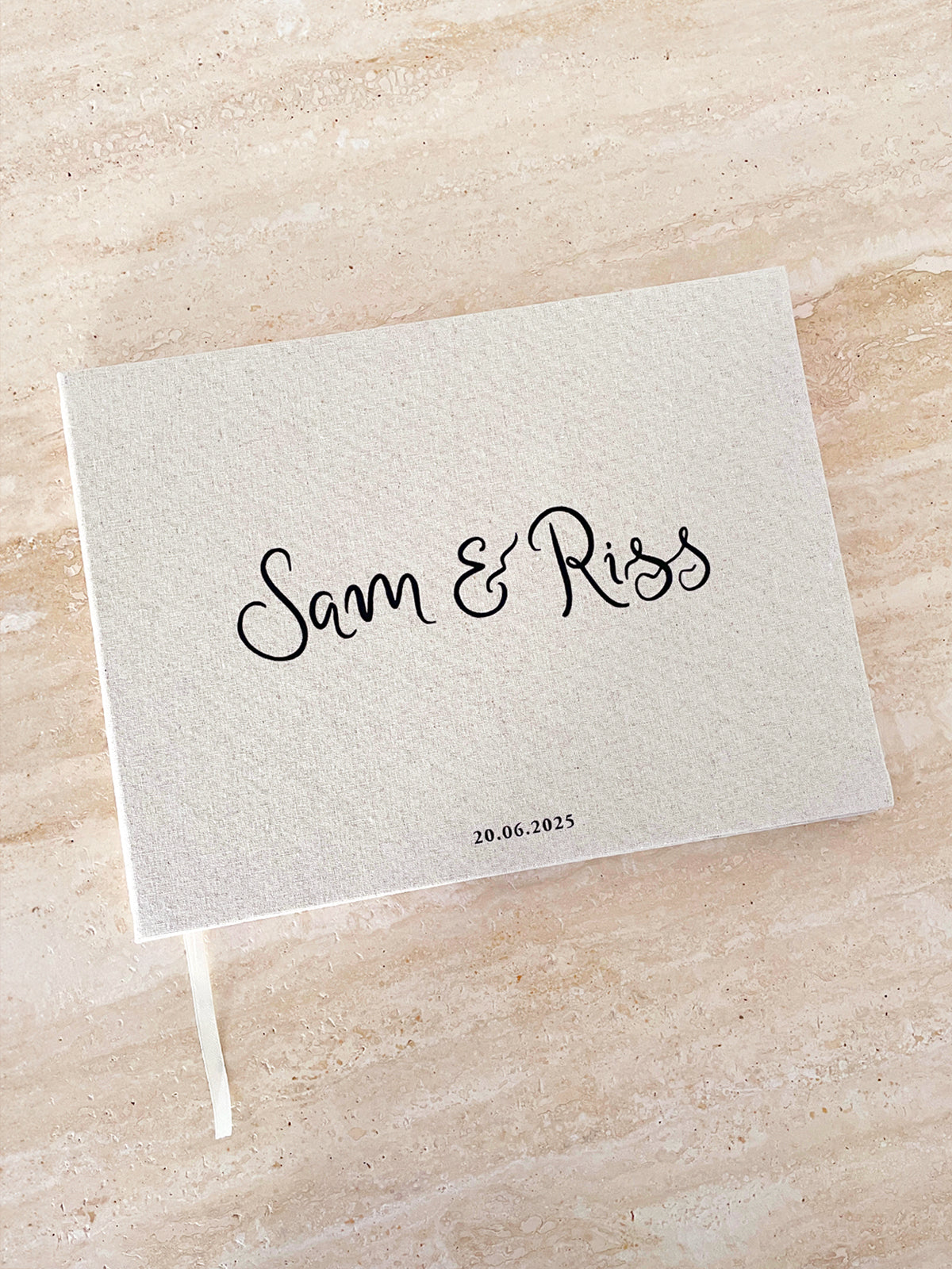 Wedding Guest Book - Darling Linen - Vorfreude Stationery