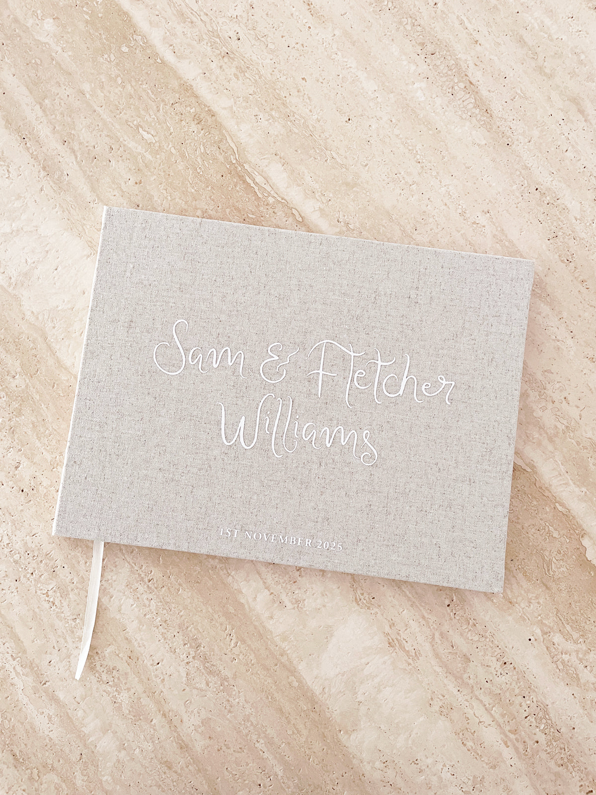 *PRE-ORDER MID NOV* Wedding Guest Book - Darling Linen - Vorfreude Stationery