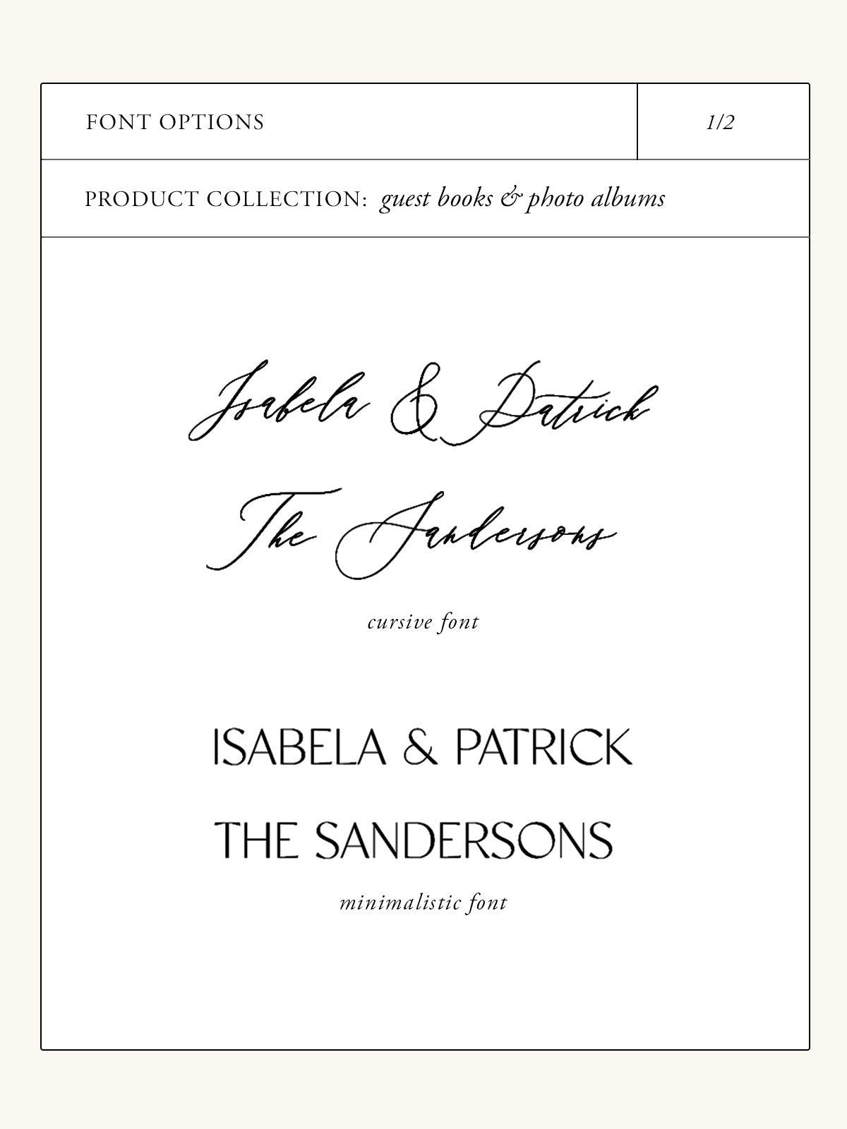 *SECONDS* Wedding Guest Book - Vorfreude Stationery