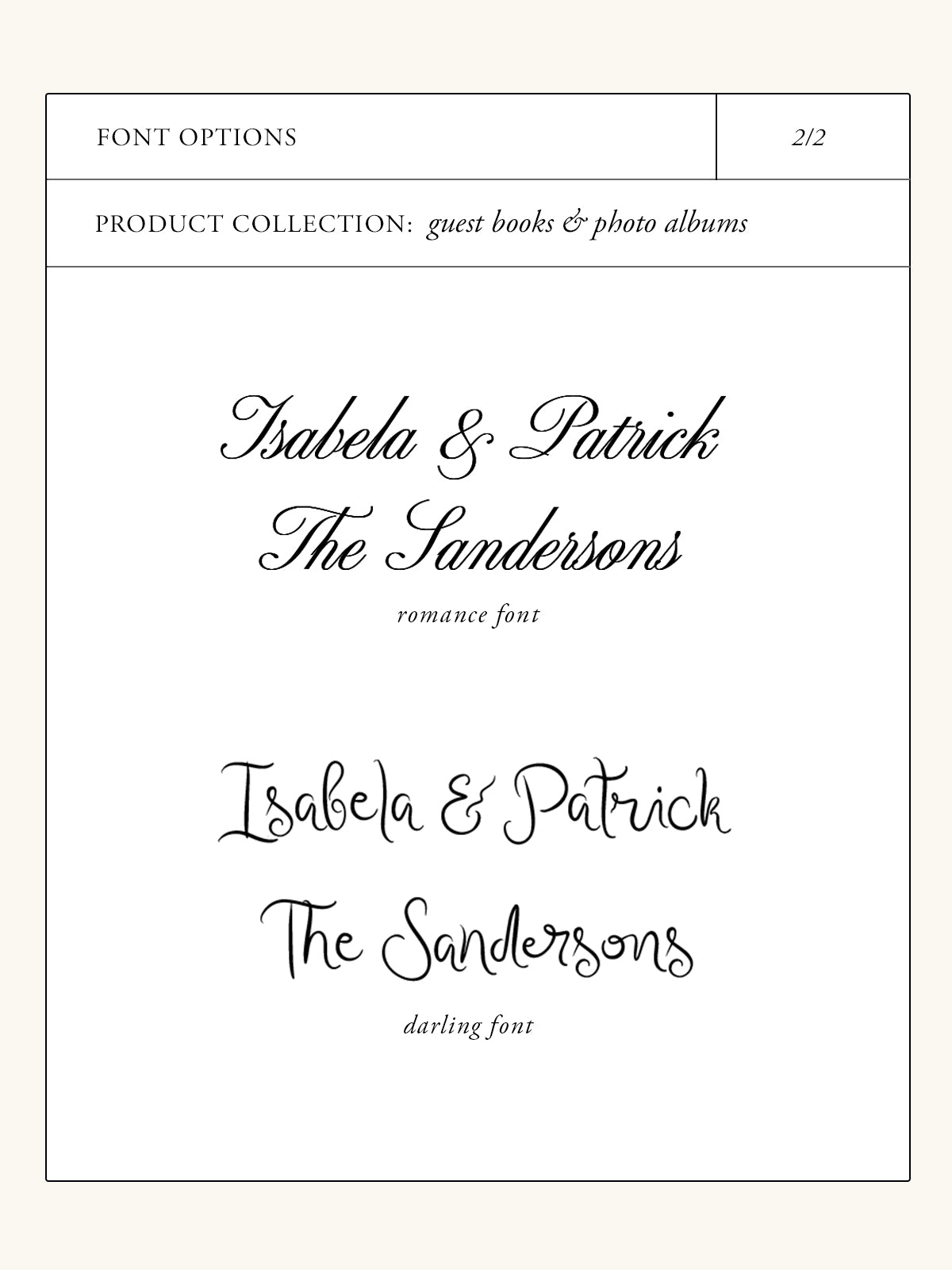 *SECONDS* Wedding Guest Book - Vorfreude Stationery