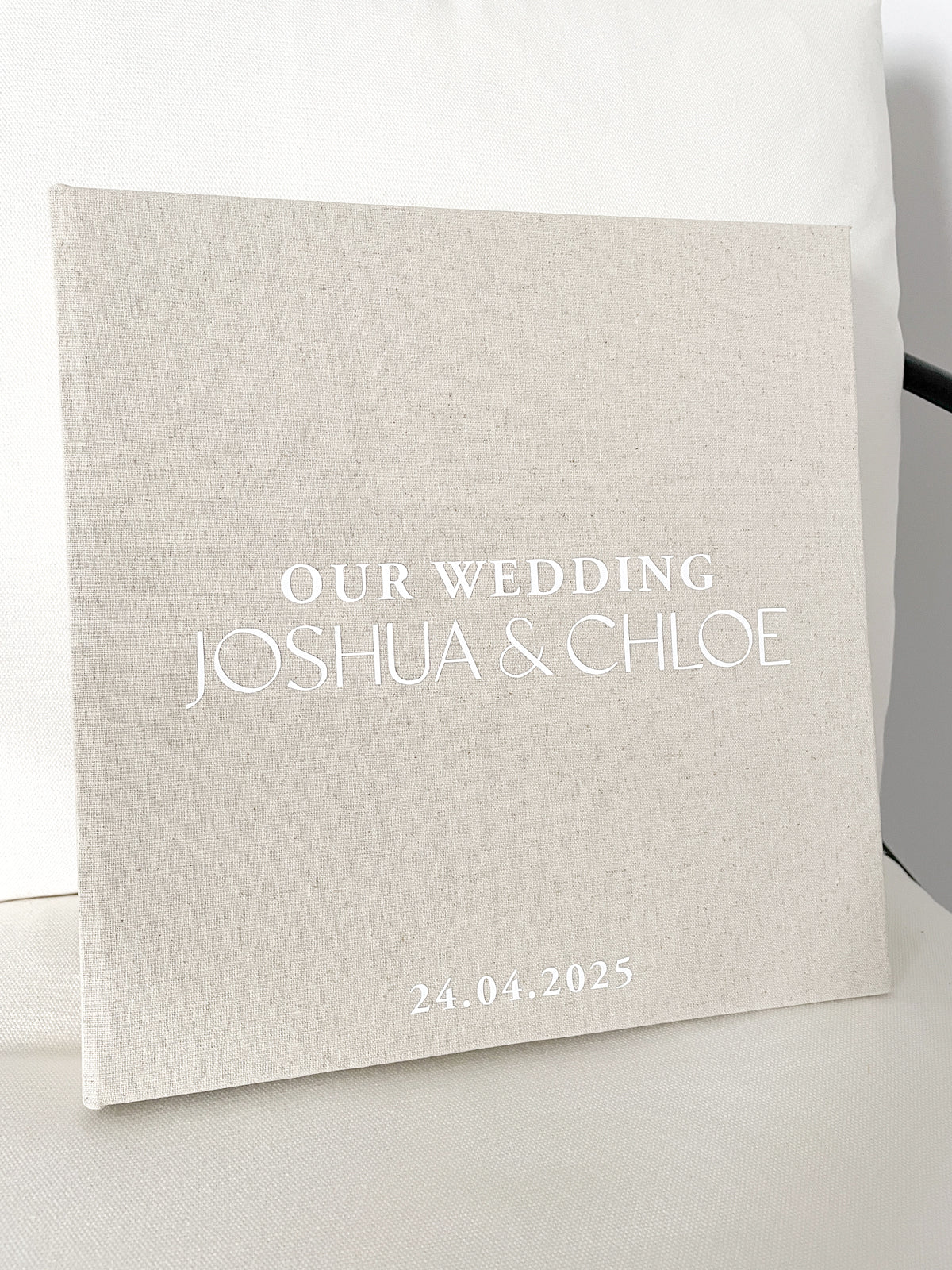 Linen Wedding Photo Album - Minimalistic  - Vorfreude Stationery