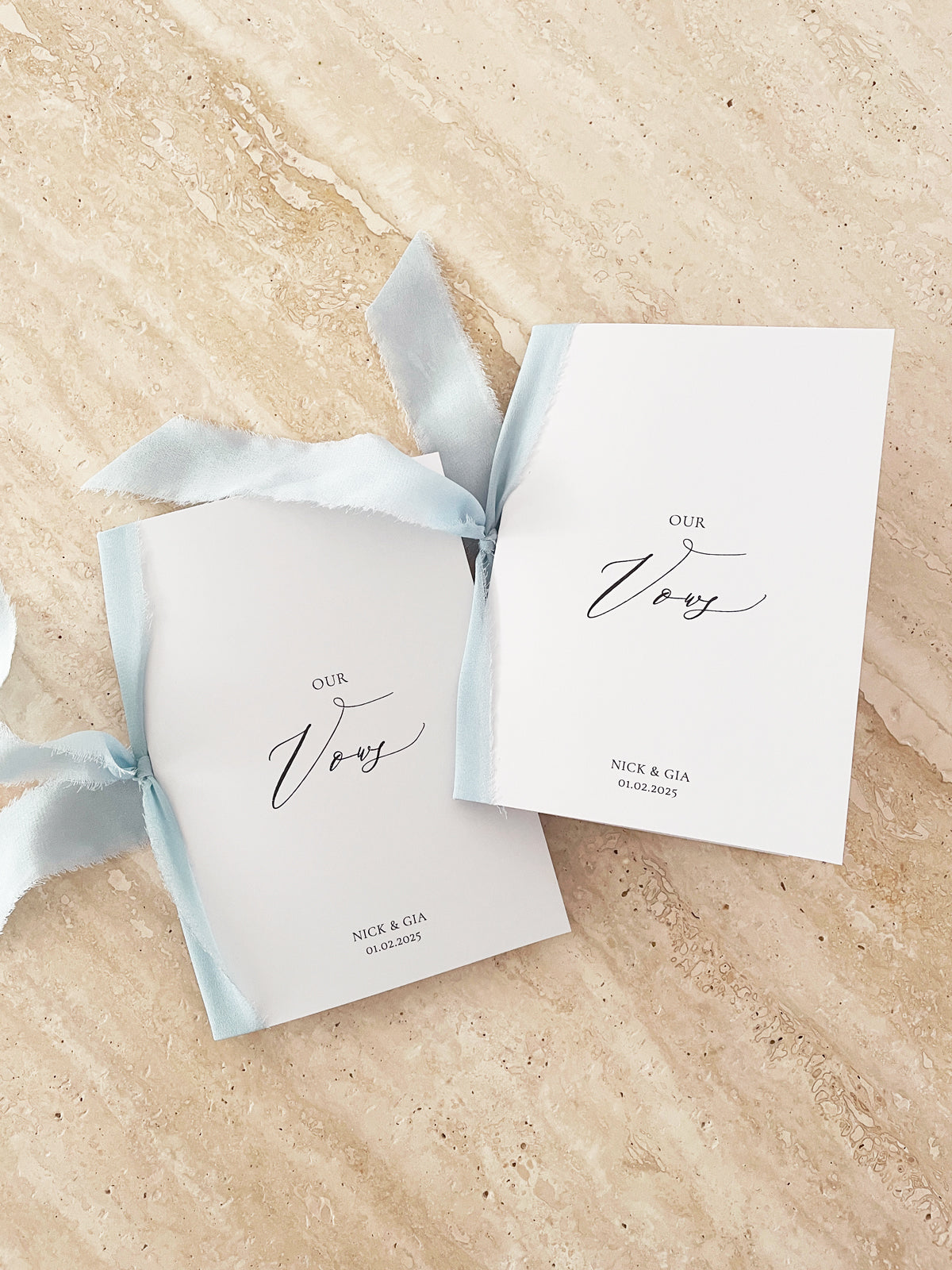 Wedding Vows Book - Our Vows Set - Vorfreude Stationery