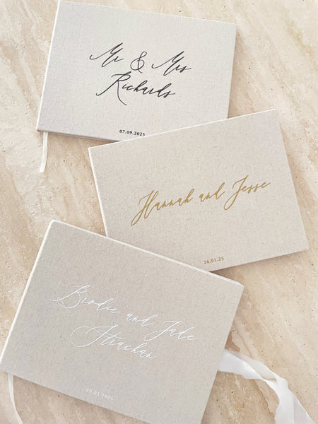 *PRE-ORDER MID NOV* Wedding Guest Book - Signature Linen
