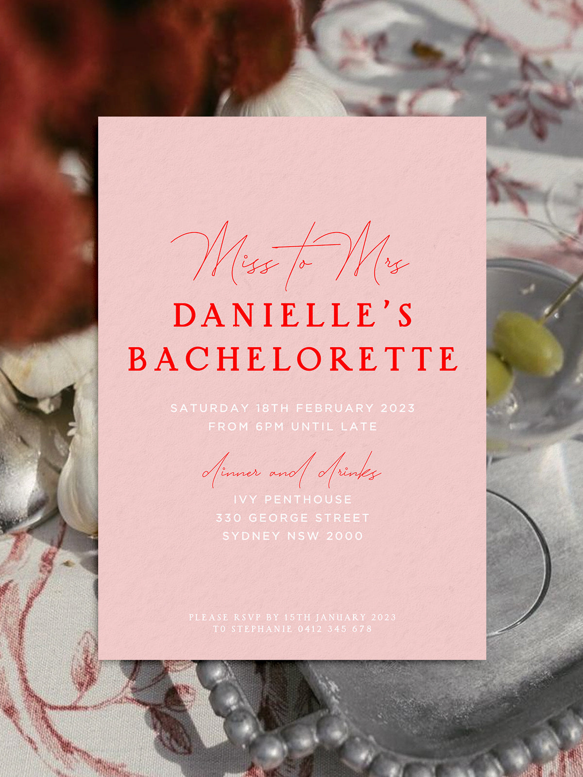 Hens Invite Editable Template - Smitten - Vorfreude Stationery