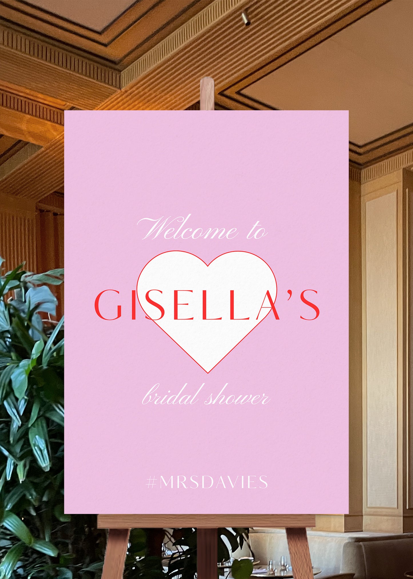 Hens Bachelorette Welcome Sign Editable Canva Template | Sweethearts - Vorfreude Stationery