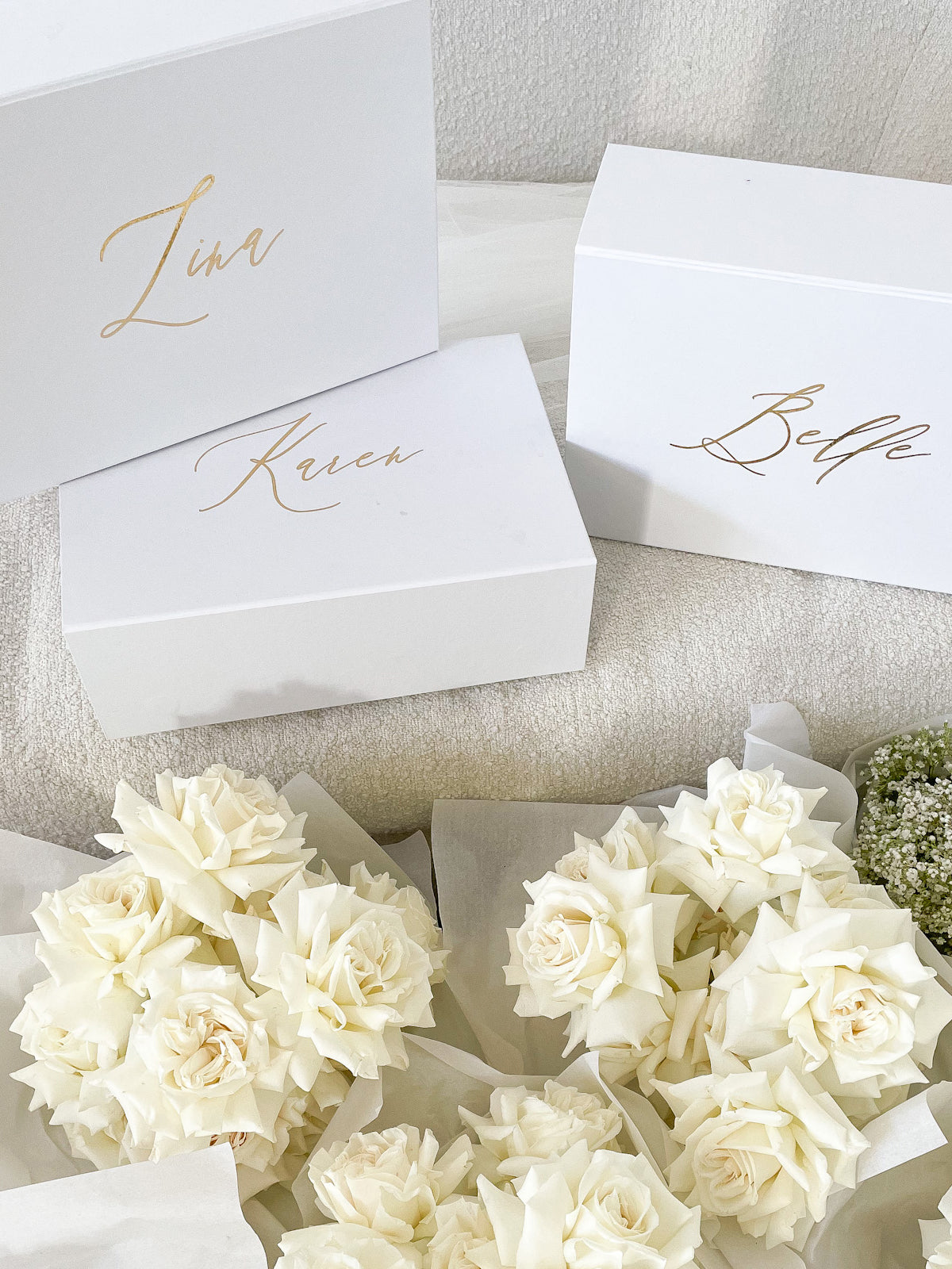 Personalised Bridesmaid Gift Box (White) - Vorfreude Stationery