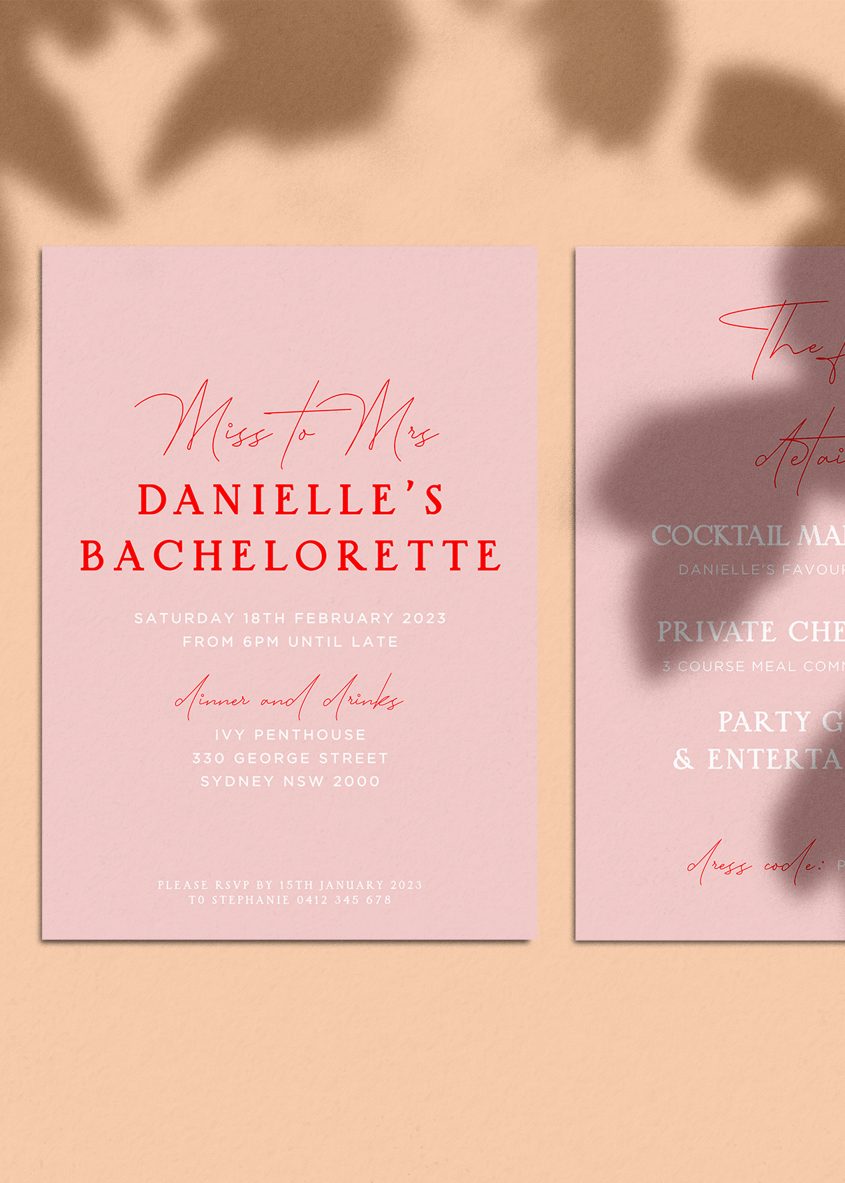 Hens Invitation Editable Template - Smitten - Vorfreude Stationery