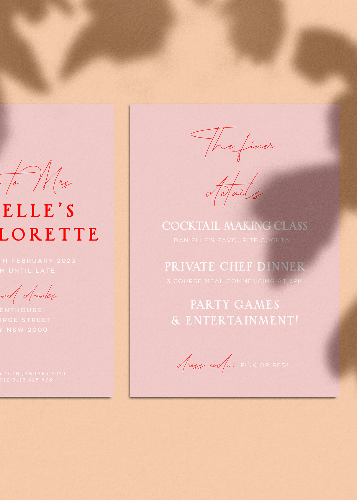 Hens Invitation Editable Template - Smitten - Vorfreude Stationery