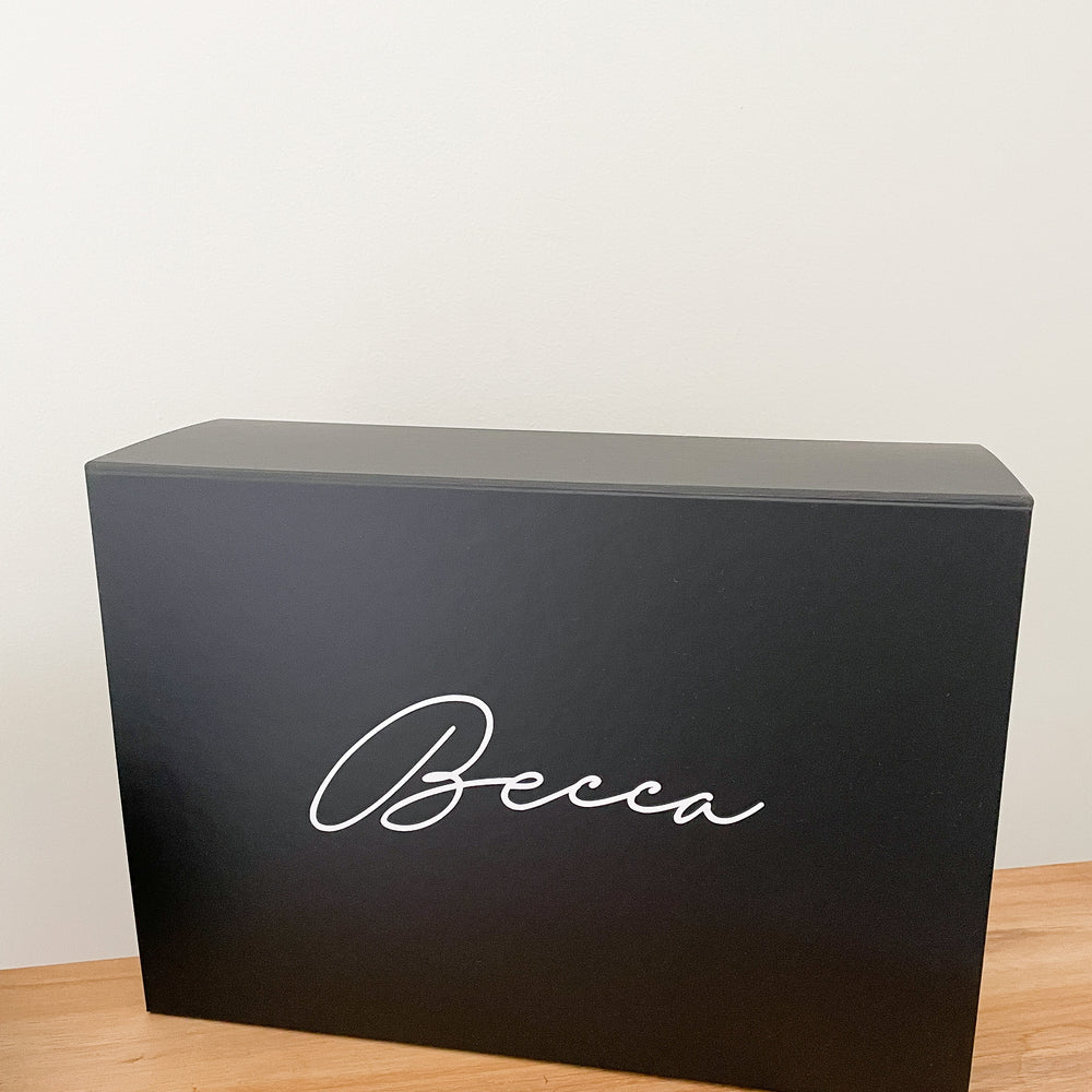 
                      
                        Personalised Bridesmaids Gift Box Black - Vorfreude Stationery
                      
                    