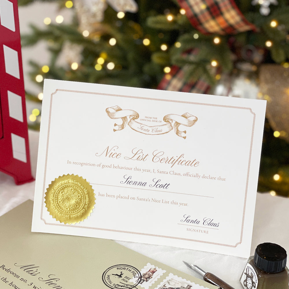 Nice List Certificate from Santa