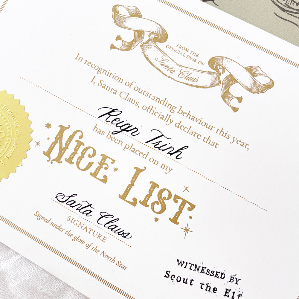 Nice List Certificate from Santa (V2)