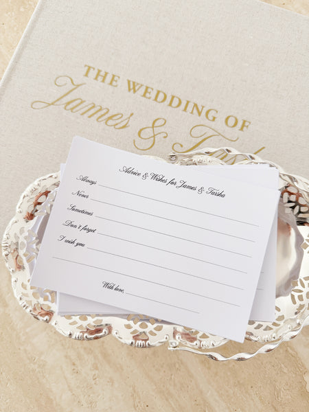Wedding Advice & Wishes Prompt Cards