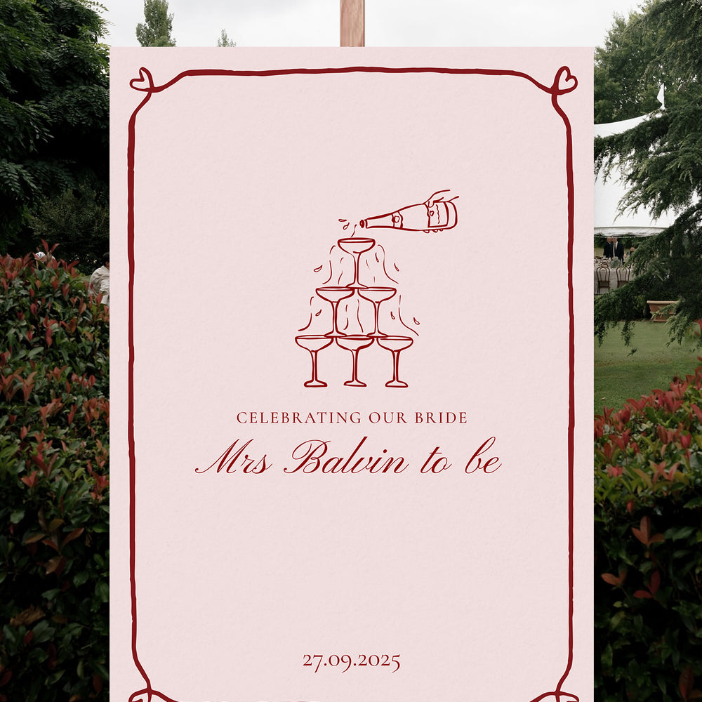 Hens Bachelorette Welcome Sign Editable Canva Template | Beloved