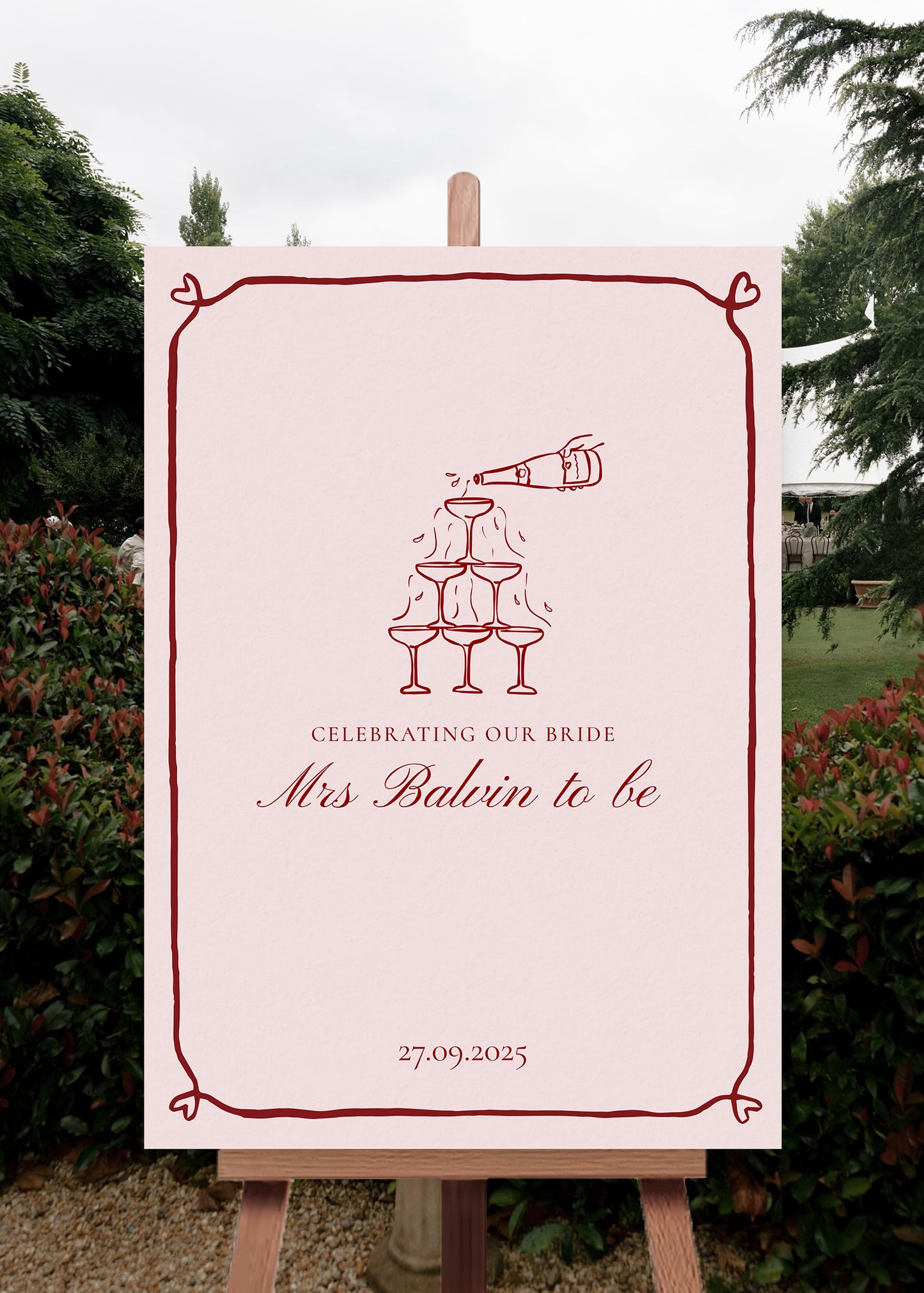 Hens Bachelorette Welcome Sign Editable Canva Template | Beloved