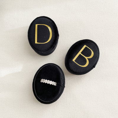 Keepsake Velvet Ring Box - Black