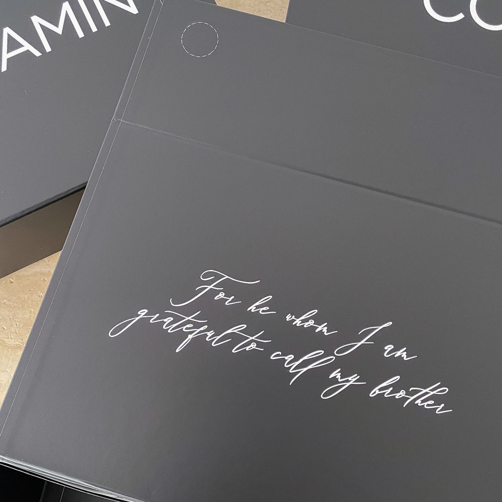 
                      
                        Groomsman Box Personalised (Black) - Vorfreude Stationery
                      
                    