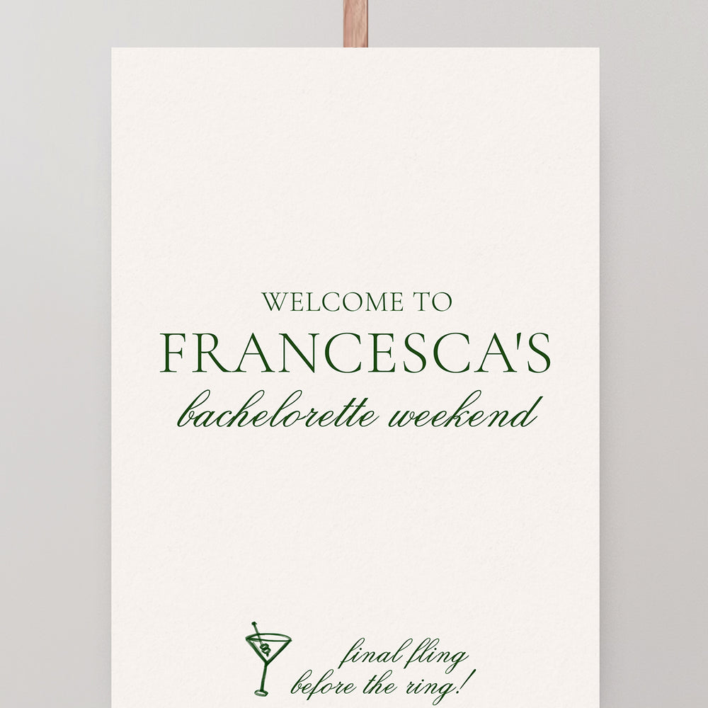 
                      
                        Hens Bachelorette Welcome Sign Editable Template - Brasserie - Vorfreude Stationery
                      
                    