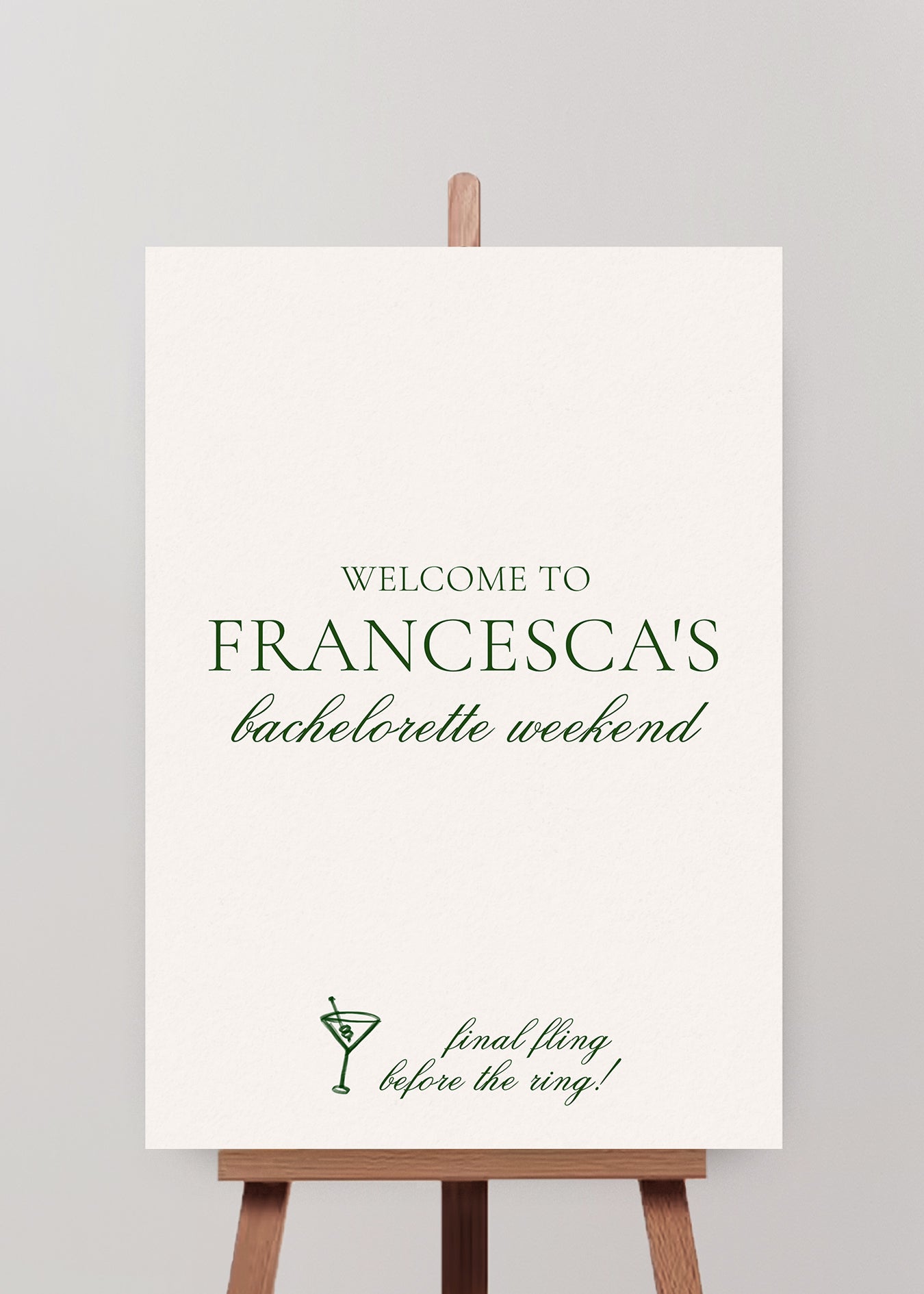 
                  
                    Hens Bachelorette Welcome Sign Editable Template - Brasserie - Vorfreude Stationery
                  
                