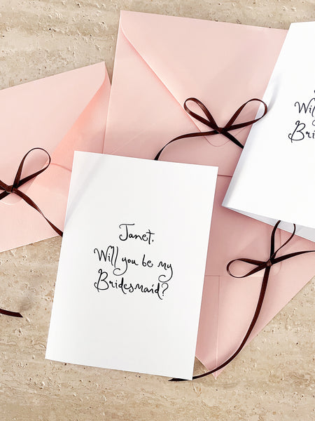 Bridesmaid Proposal Card Personalised