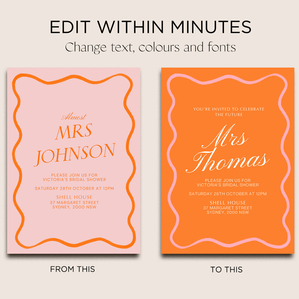 
                      
                        Hens Party Invite Editable Canva Template | Wavy
                      
                    
