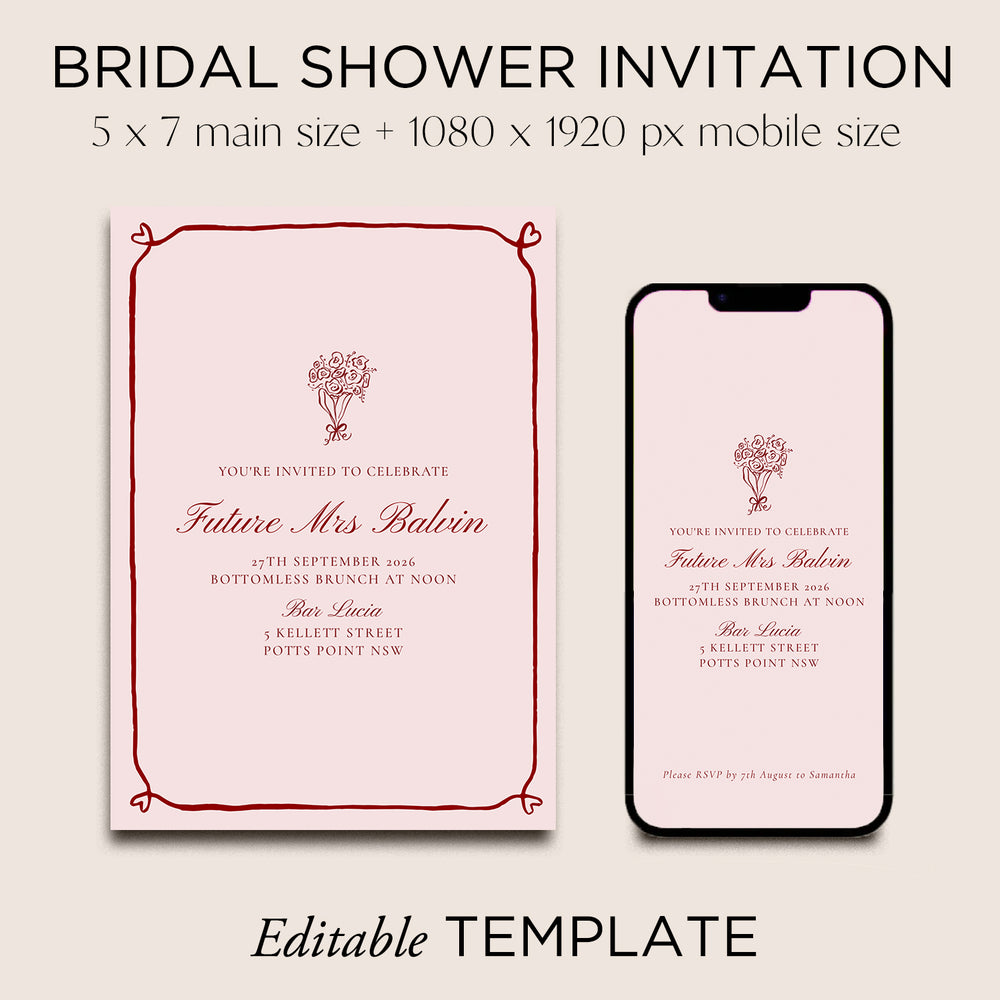 
                      
                        Hens Party Invite Editable Canva Template | Beloved
                      
                    