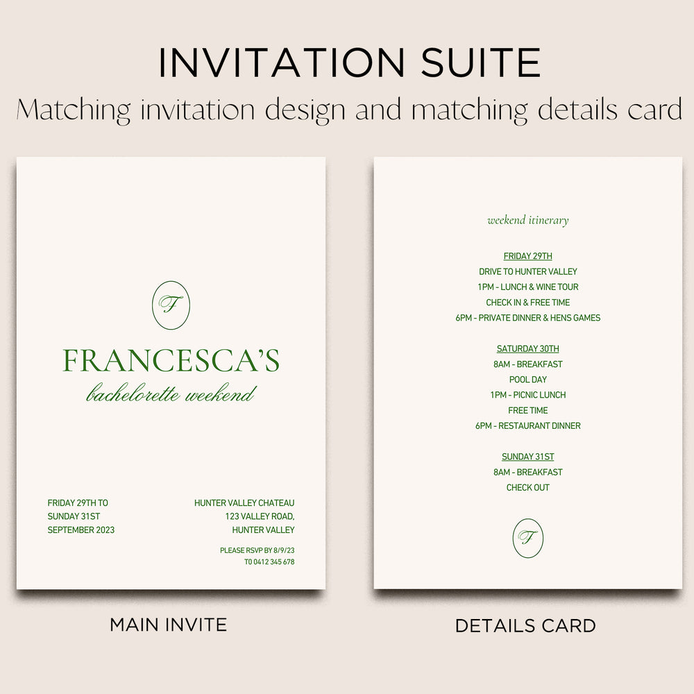 
                      
                        Hens Party Invite Editable Canva Template | Brasserie
                      
                    
