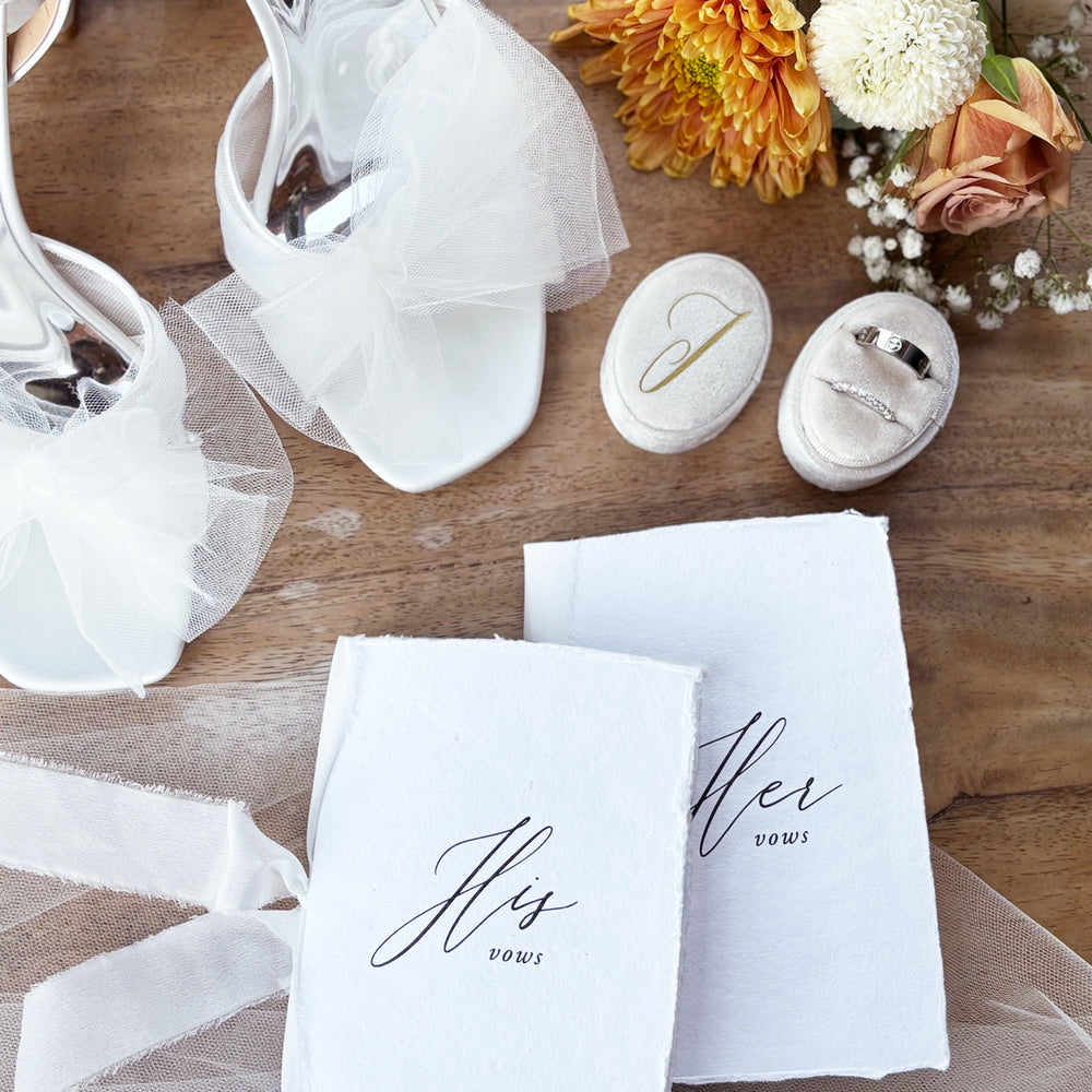Forever With You Bundle (Vow Books + Velvet Ring Box) - Vorfreude Stationery
