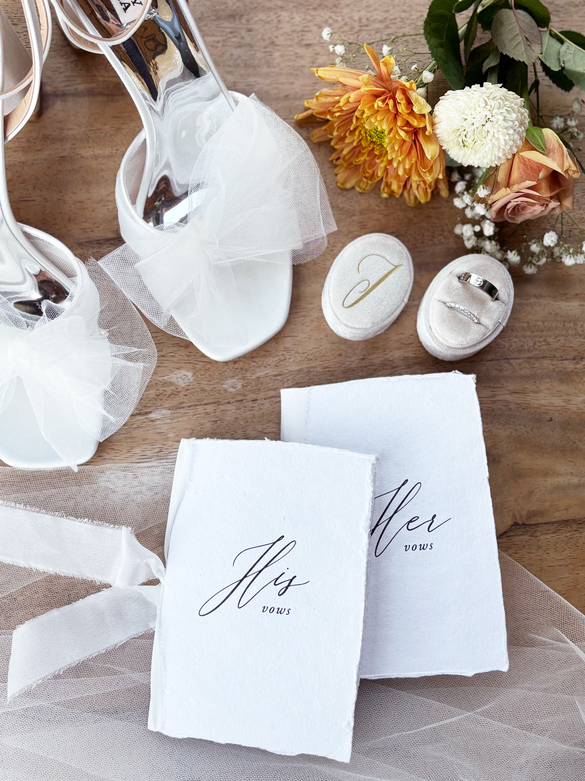 Forever With You Bundle (Vow Books + Velvet Ring Box) - Vorfreude Stationery
