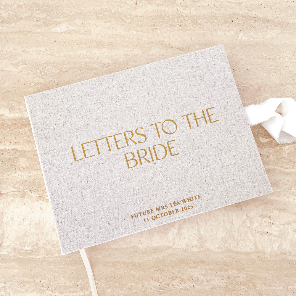 Letters to the Bride Book - Minimalistic Linen