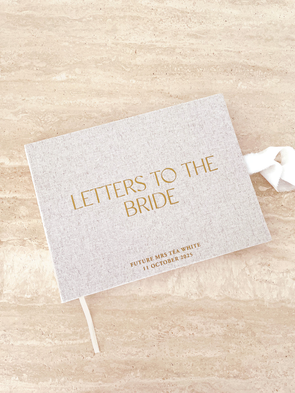 Letters to the Bride Book - Minimalistic Linen