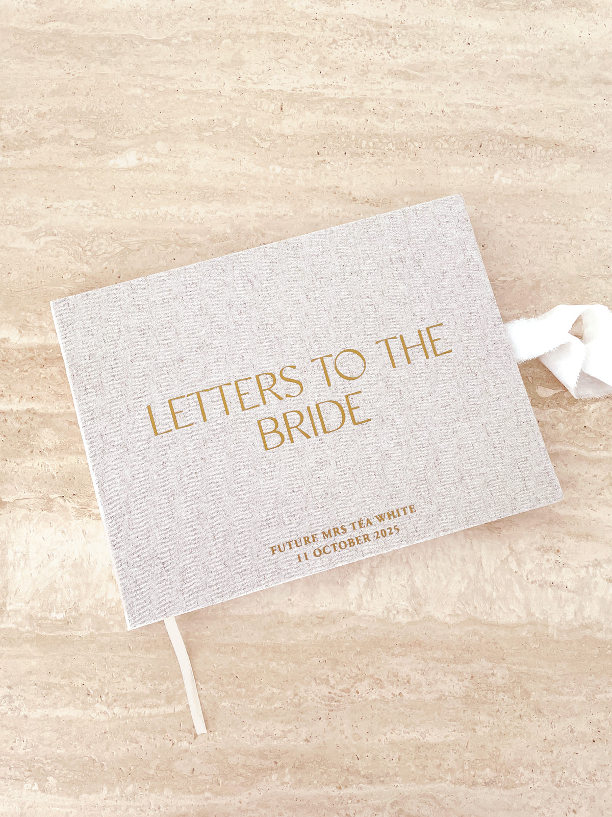 Letters to the Bride Book - Minimalistic Linen