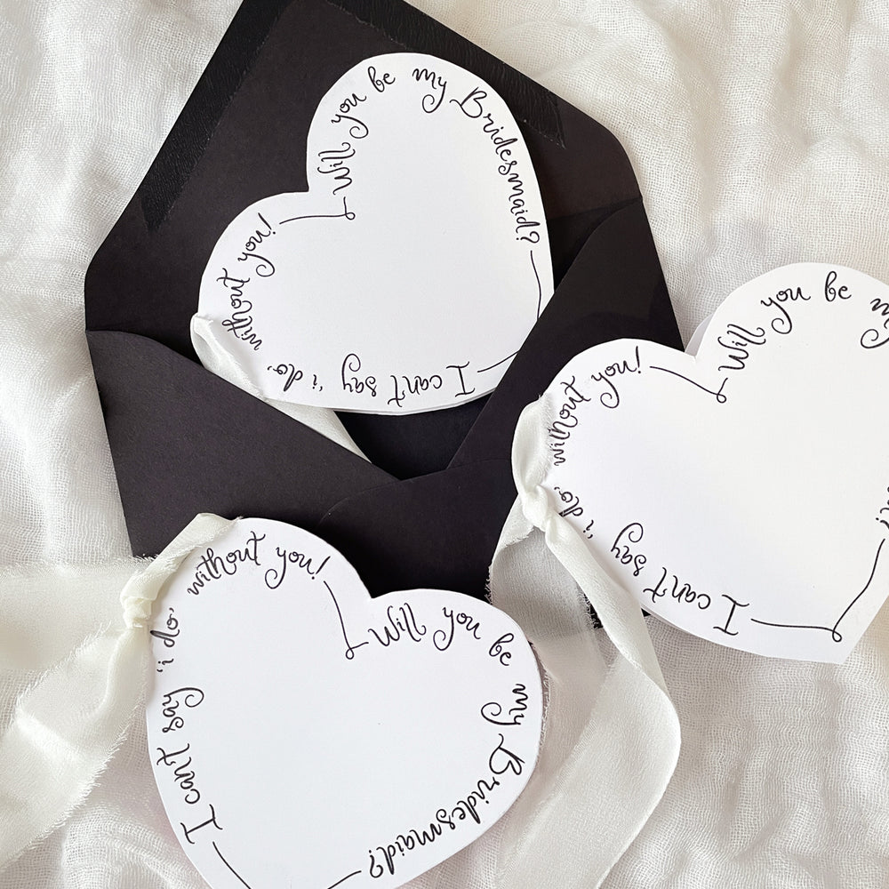 Heart Bridesmaid Proposal Cards