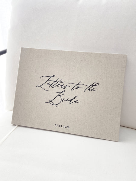 Letters to the Bride Book - Signature Linen