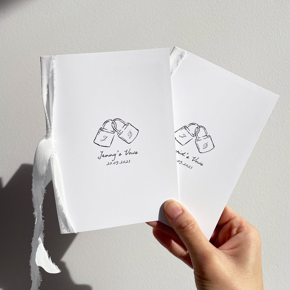 Wedding Vows Book - Little Things Personalised Set