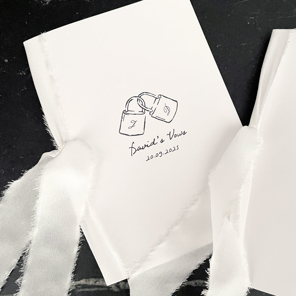 Wedding Vows Book - Little Things Personalised Set