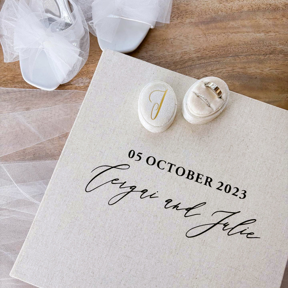 Linen Photo Album - Almond | Instax, Booth & Polaroid - Vorfreude Stationery