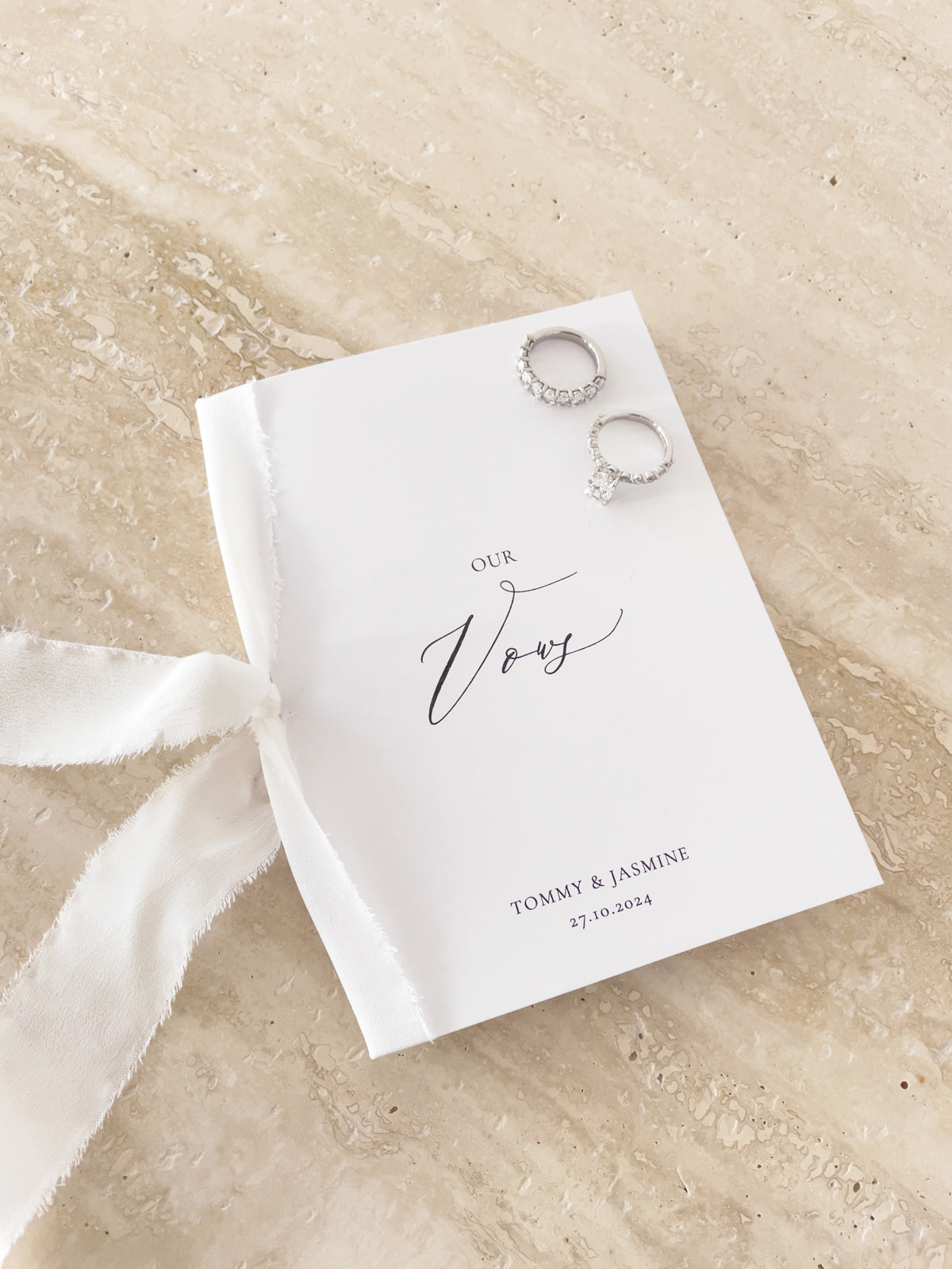 Our Vows Wedding Book Personalised Set of 2