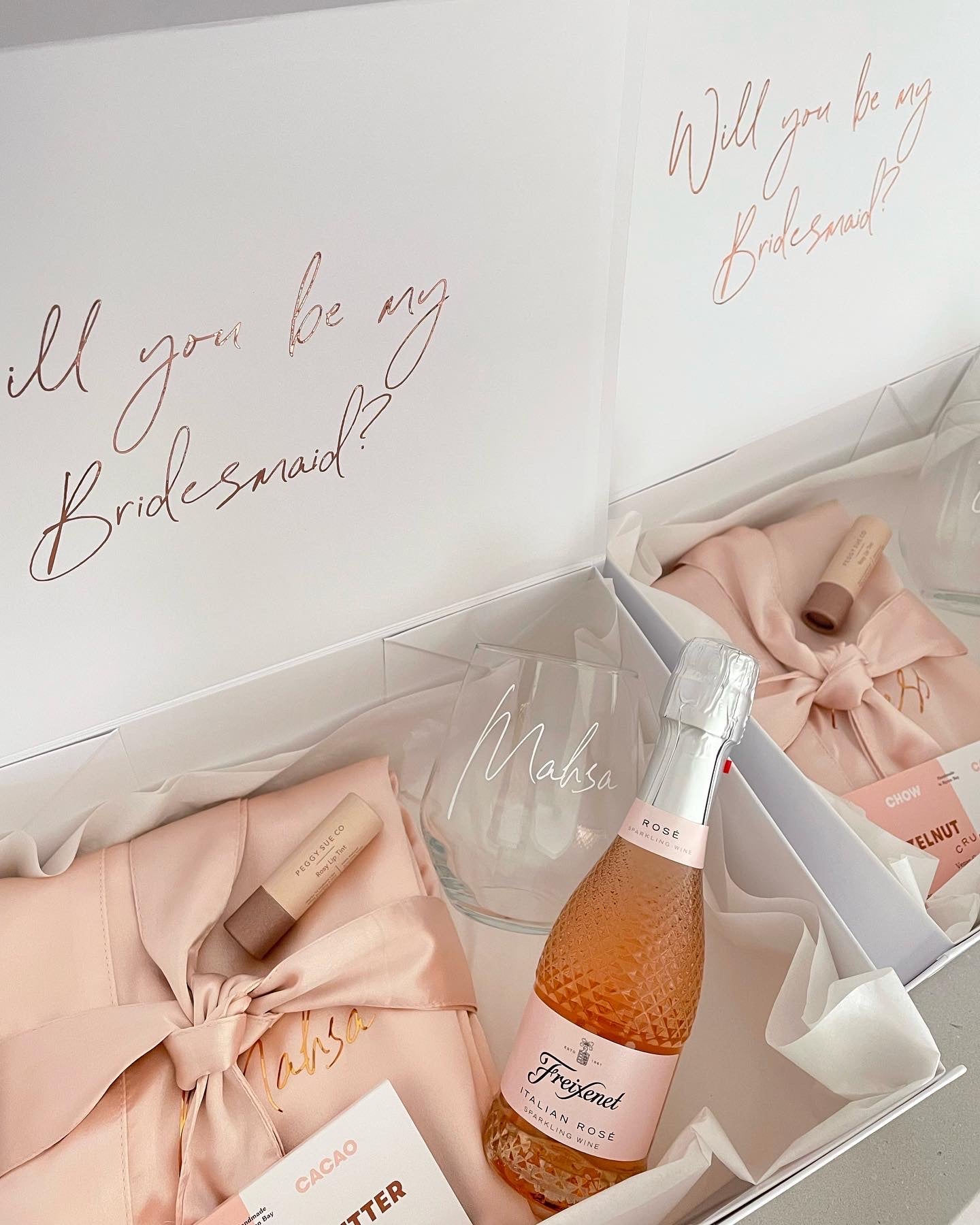 Pink Pamper Bridesmaids Gift Box - Vorfreude Stationery