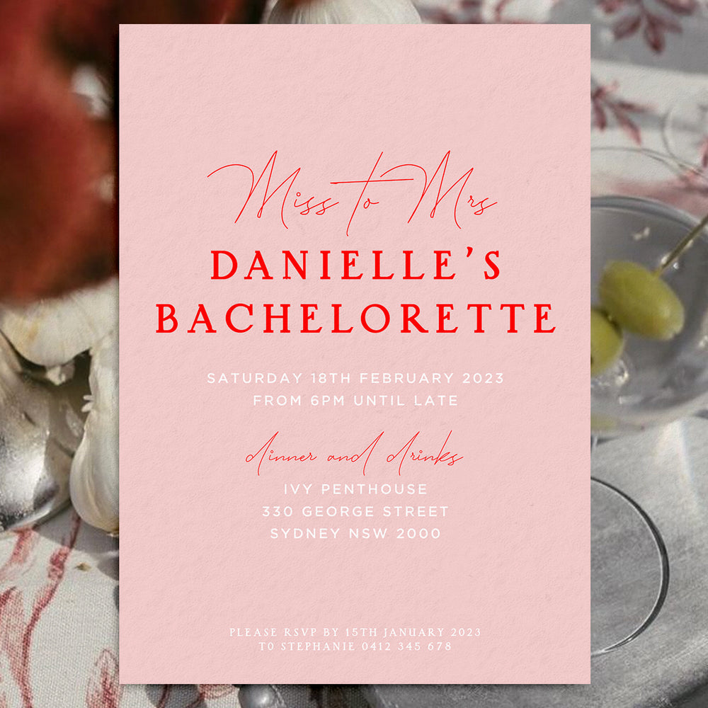 Hens Invite Editable Template - Smitten - Vorfreude Stationery