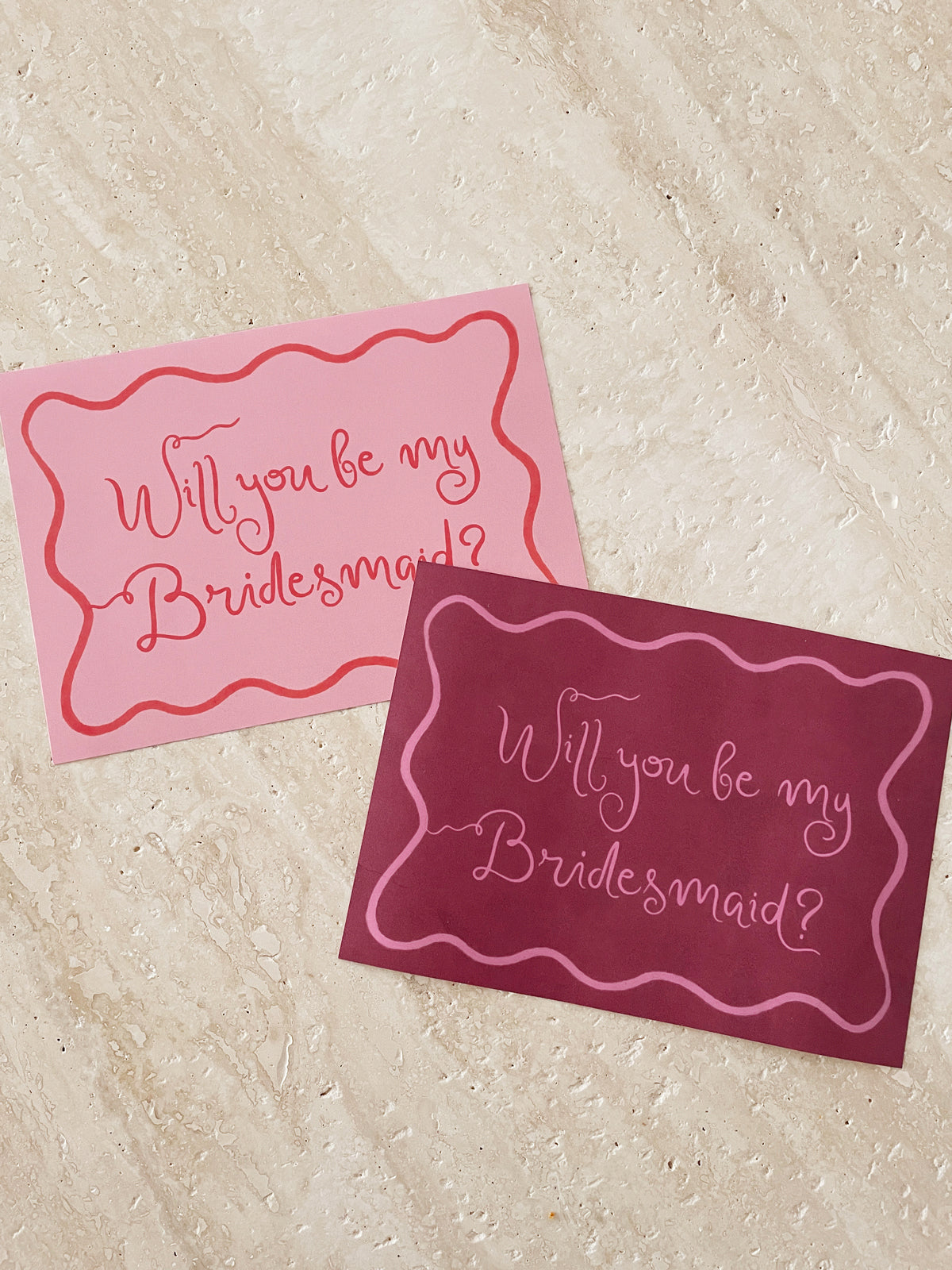 *SECONDS* Wavy Bridesmaid Proposal Cards
