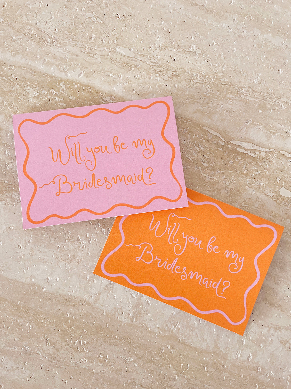 Wavy Bridesmaid Proposal Cards