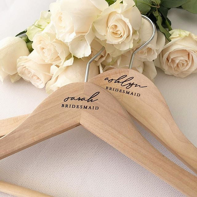 *BACK LATE FEB* Engraved Wooden Coat/Dress Hanger - Vorfreude Stationery