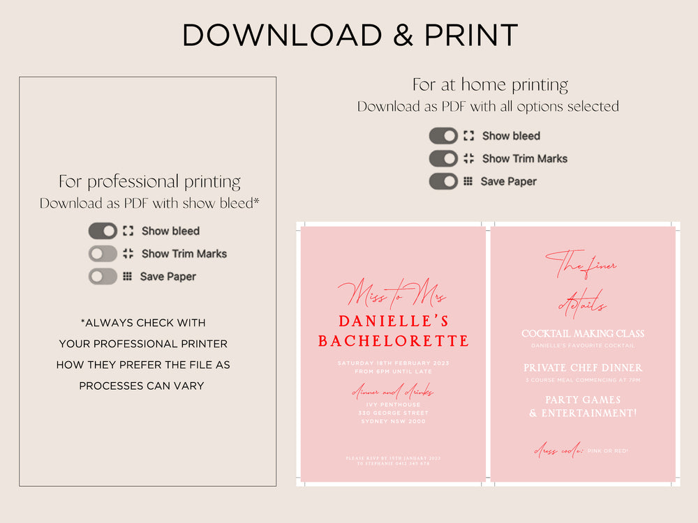 
                  
                    Hens Invitation Editable Template - Smitten - Vorfreude Stationery
                  
                